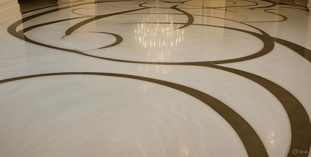 Decorative metallic epoxy floor coating Billings Montana