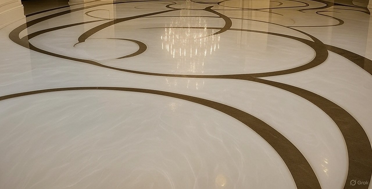 Decorative metallic epoxy floor coating Billings Montana